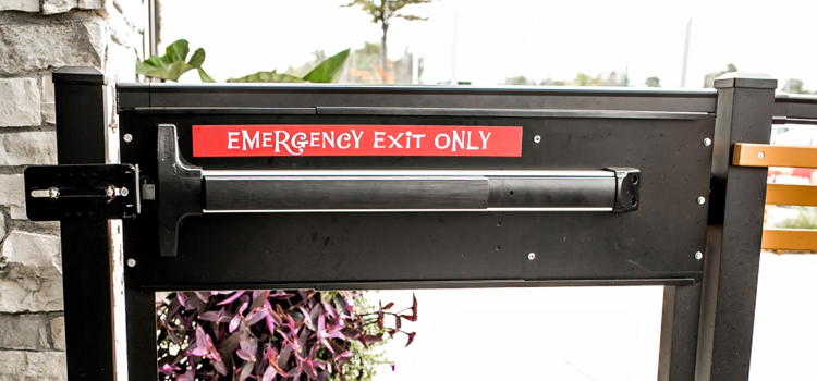 emergency push bar installation in Lomita